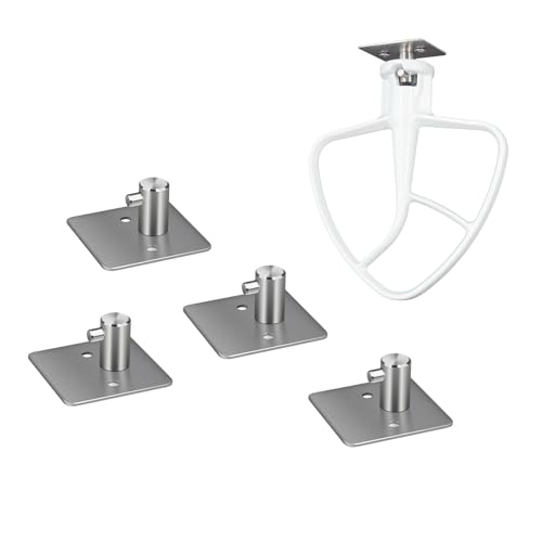 XSGXS Standmixer-Aufsatzhalter, kompatibel mit Kitchenaid Mixer-Aufsätzen, Edelstahl-Haken (4 Stück) von Generic