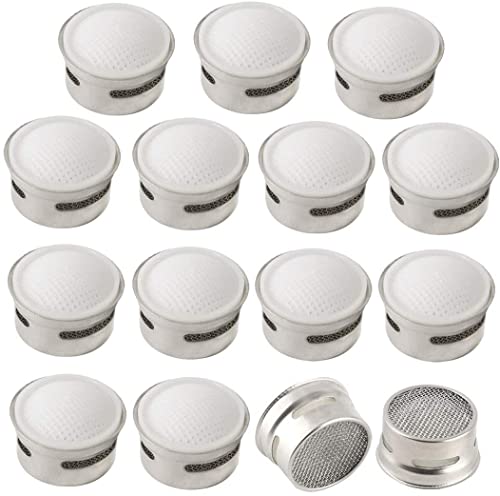 XYWHPGV 15 Stück 19mm Edelstahl Wasserhähne Belüfter Einsatz Wasserhahn Ersatzteil Wasserfilter Adapter Wasserhahn Durchflussbegrenzer Zubehör(296f5 3b9a7 11ff7 530bb 02a19 4c3c2 von Generic