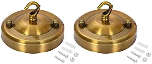 XYWHPGV Retro Licht Baldachin Kit mit Haken, Vintage Kronleuchter Deckenplatte, für Beleuchtungszubehör DIY, 104 mm 4,1 Zoll Gold Bronze 2 Stück(9d66c d8676 f515c bcb51 7df7c bf675 von Generic