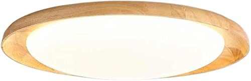 Yaca Runde Led-deckenleuchte, Einfache Haushaltsleuchte In Der Nähe Von Deckenleuchten, 3000-6000k Einstellbare Dimmbare Energiesparende Deckenlampe, Für Wohnzimmer, Schlafzi, Wood Color, 34cm von Generic
