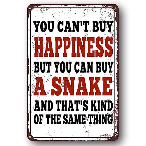 You Can't Buy Happiness But You Can Buy A Snake Schild für Home Office Wanddekoration 20,3 x 30,5 cm von Generic