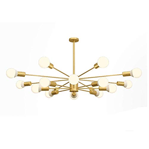 ZBZFGE Kronleuchter Sputnik Industrielle Moderne Zweige Lampe / Lampe für Wohnzimmer verstellbar Deckenleuchte Golden 12-li Pendelleuchte (Gold, 16 Light ZBZFGE Kronleuchter Sputnik Industrielle Moderne Zweige Lampe / Lampe für Wohnzimmer verstellbar Deckenleuchte Golden 12-li Pendelleuchte (Gold, 16 Light von Generic