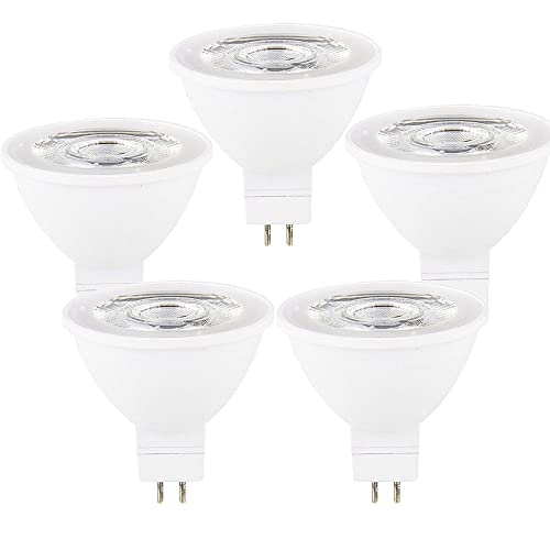 ZRJIA 5 stück GU5.3 MR16 Led Birne 6W AC 230V Kaltweiß 6000K 60W GU5,3 Halogenlampe Äquivalent,6 Watt GU 5,3 Sockel Glühlampen, Kein Flimmern,600LM Nicht- dimmbar 120°Lichtstromwinkel von Generic