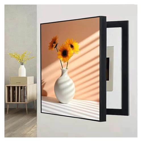 Zählerkastenabdeckung - Dekorative Malerei for Stromzählerkästen, abnehmbare Sicherungskastendekoration, verbirgt den Stromverteilerkasten(3,35x45cm/13.8 * 14.7in) von Generic