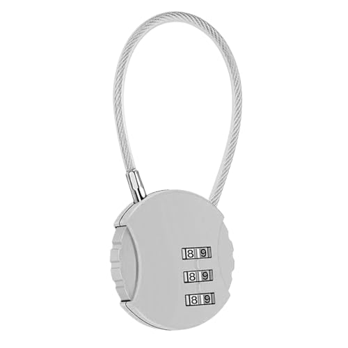 Zahlenschloss – Vorhängeschlosscode, tragbare Sicherheitsverriegelung | vormontiert ohne Schlüssel, 3 Ziffern mit runder Form, kleine Reiseverriegelung für Werkzeugkasten mit Gepäcktasche von Generic