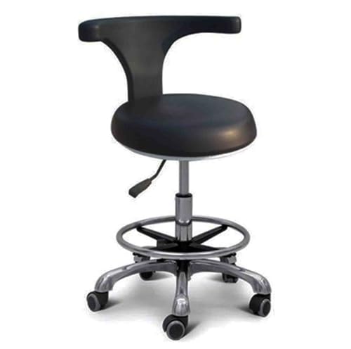 Zahnarztstuhl Medizinischer Hocker Zahnarzthelfer Hocker 360° drehbare Armlehne PU-Leder Sattelhocker Salonstuhl höhenverstellbar von Generic