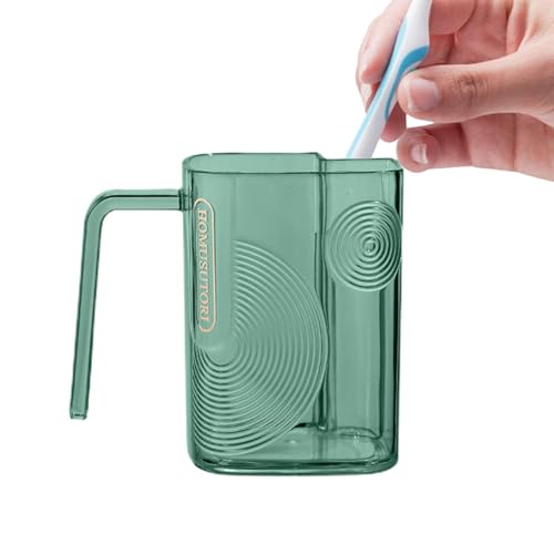 Zahnputzbecher, 500 ml Badezimmerbecher mit Griff, Mundspülbehälter mit Ablaufloch für Zuhause, Badezimmer, Waschtisch Zahnputzbecher, 500 ml Badezimmerbecher mit Griff, Mundspülbehälter mit Ablaufloch für Zuhause, Badezimmer, Waschtisch von Generic