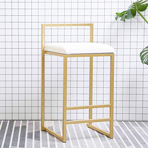 Zeitgenössischer Samt Bar Stehtisch Zähler Höhe Esszimmer Stuhl mit Gold Metall Beine für Küche Bistro Café PubMax Load 400lbs Stylish and Durable Design von Generic