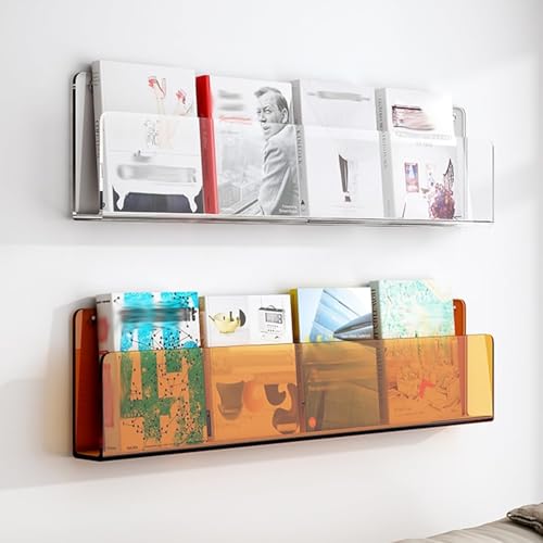 Zeitschriftenständer 2-stufiger Zeitschriftenständer, Klarer Acryl-broschürenhalter, Hängendes Bücherregal, Wandhalterung Für Dokumentenaufbewahrung Für Kirche, Portfolio 4, L - 120cm/47.2in Zeitschriftenständer 2-stufiger Zeitschriftenständer, Klarer Acryl-broschürenhalter, Hängendes Bücherregal, Wandhalterung Für Dokumentenaufbewahrung Für Kirche, Portfolio 4, L - 120cm/47.2in von Generic