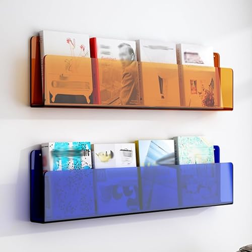 Zeitschriftenständer 2-stufiger Zeitschriftenständer, Klarer Acryl-broschürenhalter, Hängendes Bücherregal, Wandhalterung Für Dokumentenaufbewahrung Für Kirche, Portfolio 7, L - 120cm/47.2in Zeitschriftenständer 2-stufiger Zeitschriftenständer, Klarer Acryl-broschürenhalter, Hängendes Bücherregal, Wandhalterung Für Dokumentenaufbewahrung Für Kirche, Portfolio 7, L - 120cm/47.2in von Generic