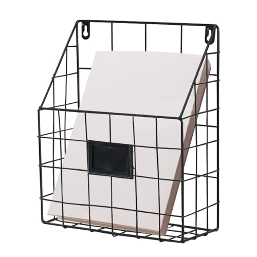 Zeitungsorganisator - Hanging -Broschüre -Display, Schlankes Buchregal, montierte Mail -Sortierer | Rustikale Drahtstruktur Literaturhüter, leichter Dateihalter -Design für das Studium, Wohnzim von Generic