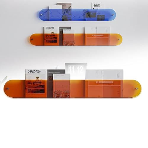 Zeitungsständer, Acryl-Magazin-Wandregal, Klarer Prospekthalter Ständer Zeitschriften Wandhalter Dokumentenhalter Wandregal Acryl Zeitungsständer für Wandanwendung (Color : Orange, Size : 50cm/19.6" Zeitungsständer, Acryl-Magazin-Wandregal, Klarer Prospekthalter Ständer Zeitschriften Wandhalter Dokumentenhalter Wandregal Acryl Zeitungsständer für Wandanwendung (Color : Orange, Size : 50cm/19.6" von Generic