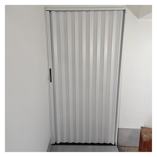 Ziehharmonika-tür Faltbare Faltwandtür Aluminium Kleiner Schrank Schlafzimmer Speisekammer Akkordeontüren Ziehharmonika Falttüren Mit Schloss Und Schlüssel, B, 70x80in(177.8x203cm) von Generic