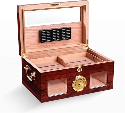 Zigarrenhumidor, Humidor Zigarrenetui Humidore Zedernholz Zigarre Mit Hygrometer Und Luftbefeuchter Durchscheinendes Glasdesign Kann Ca. 100 Zigarren Aufnehmen Zigarrenhumidor, Humidor Zigarrenetui Humidore Zedernholz Zigarre Mit Hygrometer Und Luftbefeuchter Durchscheinendes Glasdesign Kann Ca. 100 Zigarren Aufnehmen von Generic