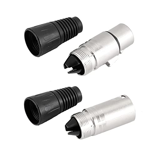 Zink 3 Core XLR -Legierungssocket -Adapter für Perfekte Leitungsgeschwindigkeit Ideal für die Verbindung von Audiogeräten, 5 Set von 5 von Generic
