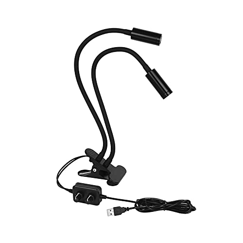 Zubehör für Labormikroskope USB-Dual-Schwanenhals-Einstellbare LED-Spot-Licht-Illuminator-Lampen-Scheinwerfer Flexibles Clip-Stereo-Mikroskop von Generic