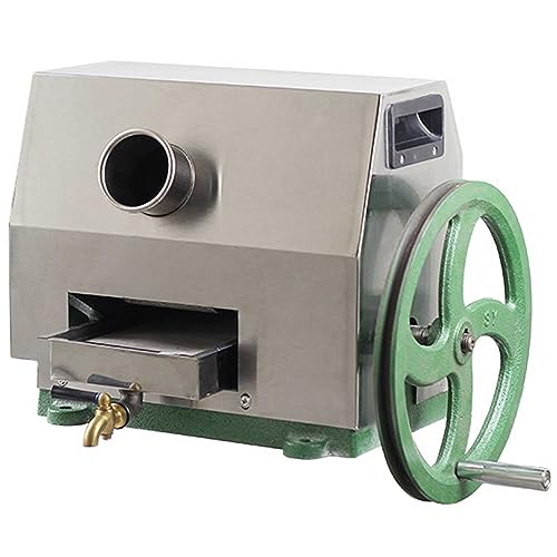 Zuckerrohr-Entsafter, Manuelle Zuckerrohr-Entsaftermaschine, Kommerzielle Zuckerrohrpresse Aus Edelstahl Mit Ausgabekapazität, Zuckerrohr-Pressextraktor, Zuckerrohr-Saftpresse Mit Handkurbel von Generic