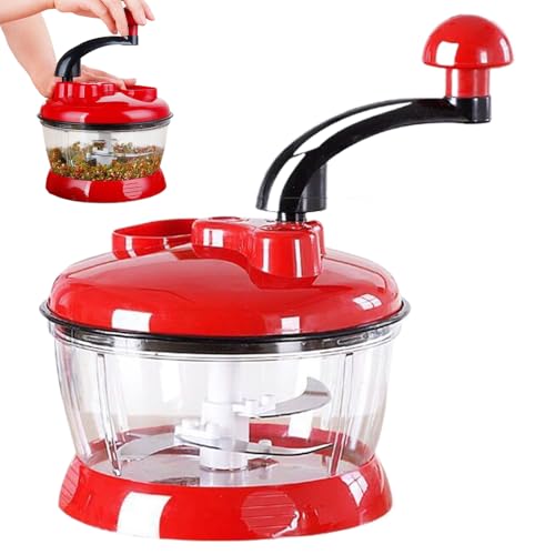 Zwiebelschneider - Multizerkleinerer | Zwiebel Zerkleinerer | Manuelle Küchenmaschine | Salathacker Mit Großer Kapazität | Zwiebel -Chopper | Robuster Tragbarer Knoblauch -Mincer Für Ingwer Früchte von Generic