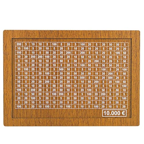 aus Holz, Spardose - Geldkassette mit Geld und Zahlen, Retro Spardose für Erwachsene u von Generic