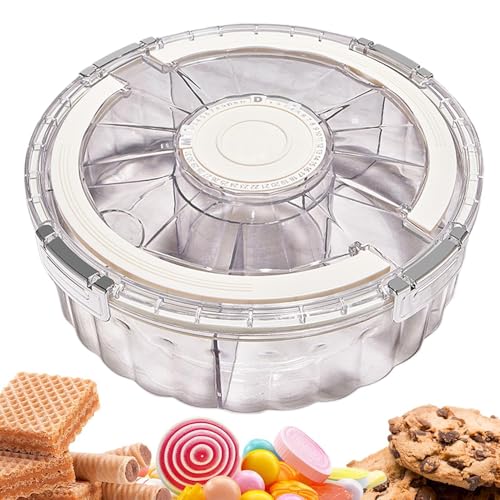 geteilte Snack-Box, geteiltes Serviertablett mit Deckel - Wurst- und Süßigkeitenbehälter - Obsttablett, Snack-Box, geteiltes Serviertablett geteilte Snack-Box, geteiltes Serviertablett mit Deckel - Wurst- und Süßigkeitenbehälter - Obsttablett, Snack-Box, geteiltes Serviertablett von Generic