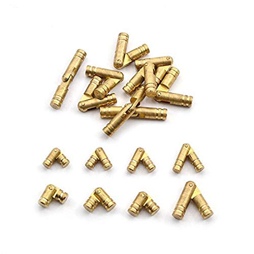 Goodchanceuk Mini-Scharniere, verdeckte Scharniere, 0,98 x 0,48 cm, Kupfer, für Schmuckkästchen, handgefertigt, goldfarben, 20 Stück von SZETOSY
