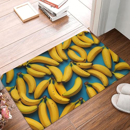 personalisiert Badematten Bananen auf blauem Tisch, Sauberlaufmatte, Flur, Schlafzimmer, Eingang, Super Absorbierende Badvorleger 40X60cm personalisiert Badematten Bananen auf blauem Tisch, Sauberlaufmatte, Flur, Schlafzimmer, Eingang, Super Absorbierende Badvorleger 40X60cm von Generic