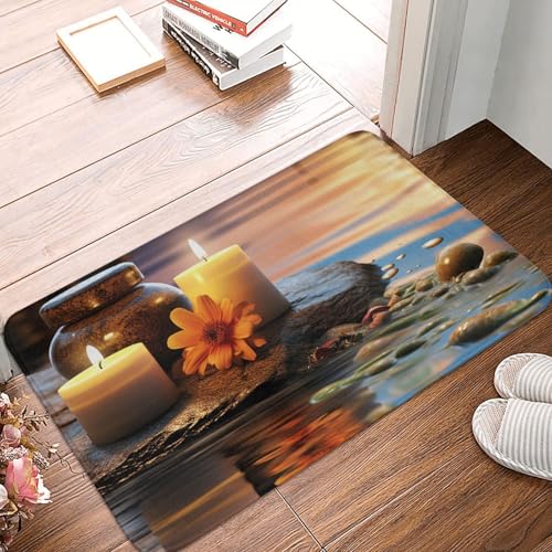 personalisiert Türmatte Kerzen Meditationssteine, Sauberlaufmatte, Außen, Schlafzimmer, Haustür, resistente Badematten 40X60cm personalisiert Türmatte Kerzen Meditationssteine, Sauberlaufmatte, Außen, Schlafzimmer, Haustür, resistente Badematten 40X60cm von Generic