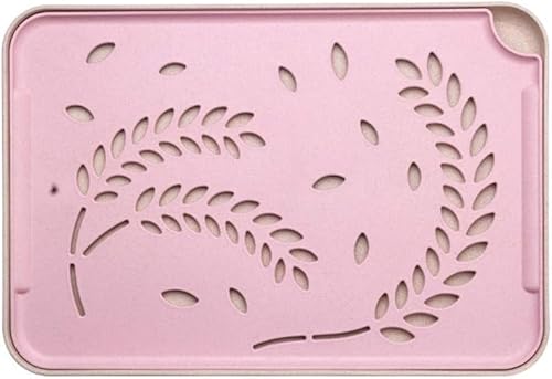 rutschfeste Kunststoffschalen Getränkeplatte Rechteckiges Rutschfestes Tablett, Pink von Generic