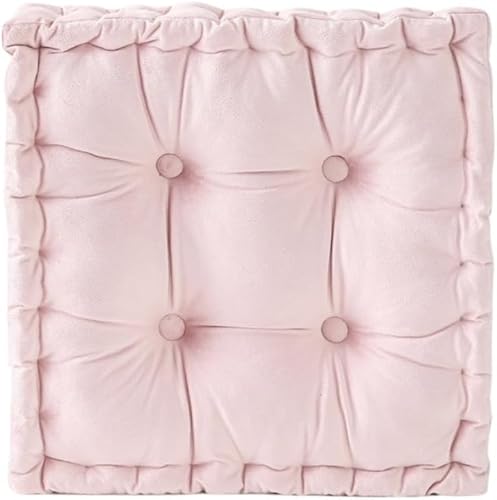 rutschfeste Sitzpolster Bequemes Stuhlkissen Dicke Bodenkissen - Waschbarer - Für Indoor Und Outdoor, Outdoor Für Bank Und Gartenstuhl, Sitzerhöhung(Pink,18 x 18-Inch) von Generic