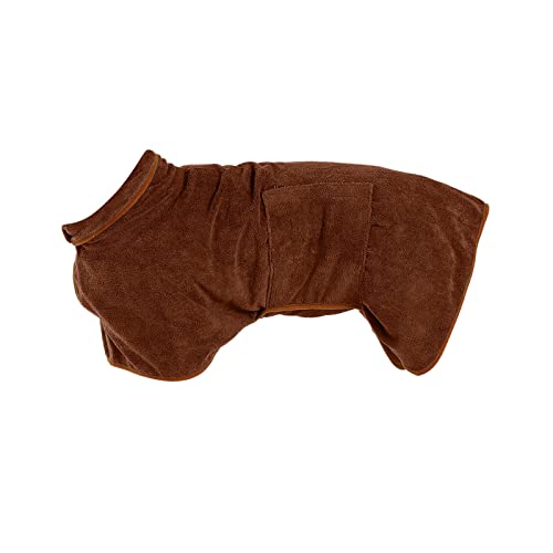 schnell trocknendes Badetuch für Hunde und Katzen. Einfach anzubringendes Handtuch zum Trocknen Ihres Haustiers nach einem Bad oder Schwimmen Hunde Regenmantel Camouflage (Coffee, S) von Generic