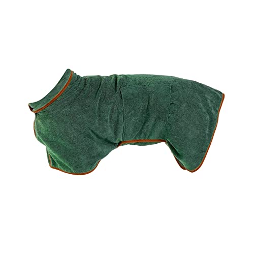 schnell trocknendes Badetuch für Hunde und Katzen. Einfach anzubringendes Handtuch zum Trocknen Ihres Haustiers nach einem Bad oder Schwimmen Hunde Regenmantel Camouflage (Green, S) von Generic