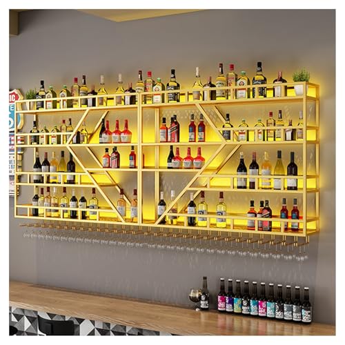 schwebende weinregale wandregal schwebend weinregal wandregal led barregal wand barregal wand weinregal schwebend weinregal schwebendes schwebendes weinregal für die dekoration küchenbar gold von Generic