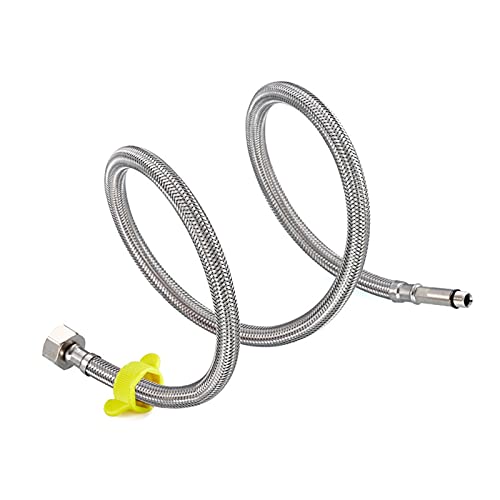 1/2 Zoll 30 cm-200 cm 304 geflochtener Beckenwasserschlauch aus Edelstahl für Bad Bad Wasserschlauch (Einzelkappe,30CM_DN15) von Genérico