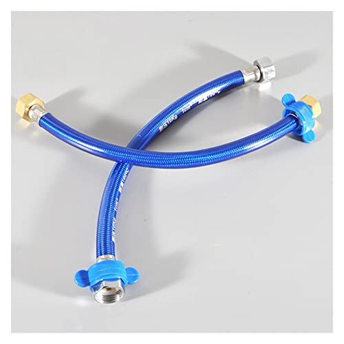 1/2quot; Flexibler geflochtener Wasserschlauch aus Edelstahl, Kunststoffabdeckung für Badarmatur (blau, 150 cm, DN15) von Genérico