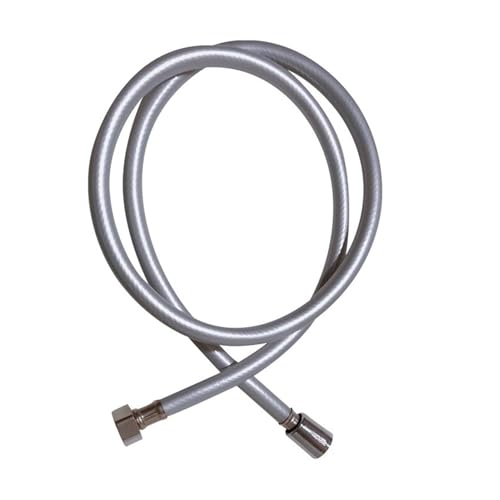 1. 2 m 1,5 m 2 m PVC Silber Hochdruck-Hochdruckschlauch aus Polyvinylchlorid, weich, für das Badezimmer, Handbrause, flexibler Schlauch G1/2, Universalschnittstelle (200 cm) von Genérico