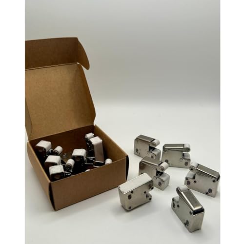 Push-Pull-Mechanismus für Revisionsklappen, 12 Stück, Modell Mini Latch L001C, Silber von Generico