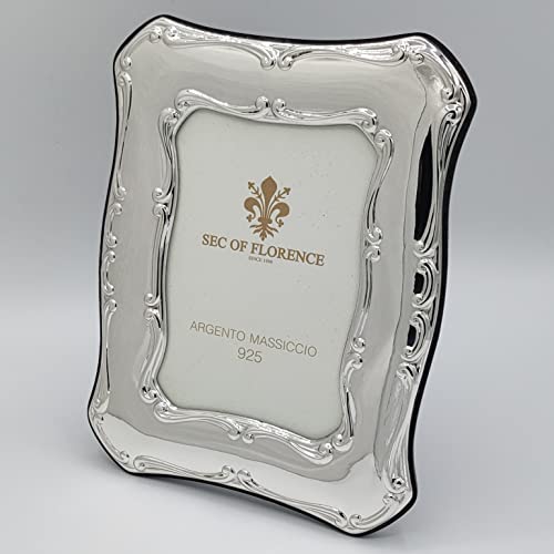 13 x 18 Bilderrahmen aus massivem 925 Sterling Silber mit Rückseite aus Mahagoni-Holz 1003/13 x 18 von Generico