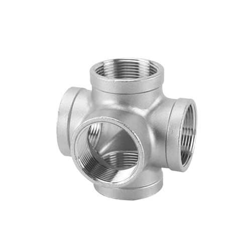 304 5-Wege-Rohradapter, 1/4 Zoll, 3/8 Zoll, 1/2 Zoll, 3/4 Zoll, 1-1/4 Zoll, 1-1/2 Zoll, 2 Zoll, Außengewinde, DN8/10/15/20/25/40/50 (Female 2 Zoll) von Genérico