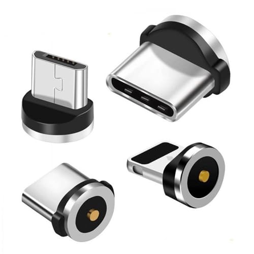 3er Pack 2A 3 Adapter 3 in 1 Magnetisches Ladekabel, USB mit 3 Magnetköpfe, drehbare Ladeleitung, Mikrospitzen, 2023 1M, inkl. Bithalter von Genérico