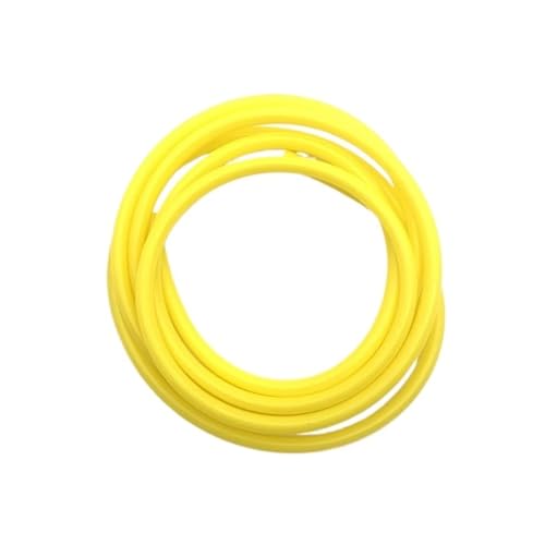 5 Meter Innendurchmesser 2 3 4 5 6 7 8 9 10 12 mm flexibler Gummischlauch Trinkwasserleitung Wasseranschluss Schlauch (Gelb, 5 METER_OD 7XID 4MM) von Genérico