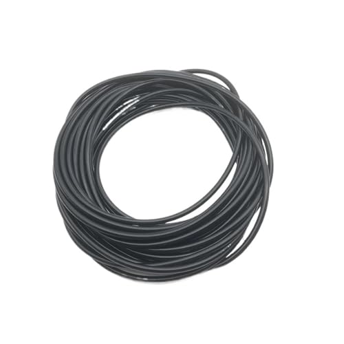 5 Meter Innendurchmesser 2 3 4 5 6 7 8 9 10 12 mm flexibler Gummischlauch Trinkwasserleitung Wasseranschluss Schlauch (Schwarz, 5 METER_OD 16XID 12MM) von Genérico