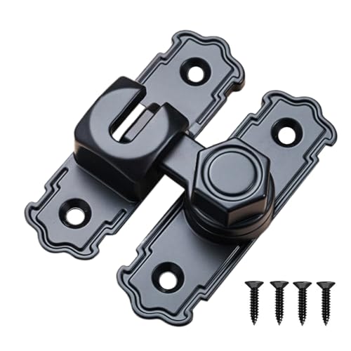90 Grad Türschließe, Schiebetürschloss | Barn Door Lock | Schwere Reinforcement Rust-Proof Security Hasp Attachments für Schrank, Bad, Privacy, Fence, Gates und Garage 90 Grad Türschließe, Schiebetürschloss | Barn Door Lock | Schwere Reinforcement Rust-Proof Security Hasp Attachments für Schrank, Bad, Privacy, Fence, Gates und Garage von Genérico