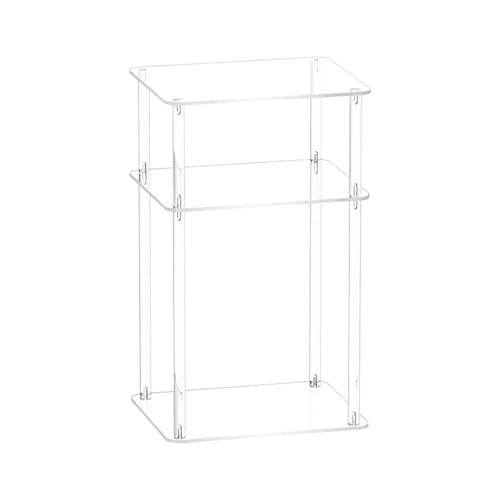Acryl-Seitenständer: hoher transparenter Tisch, transparentes Möbelregal, minimalistischer Wohnraum, multifunktionaler Heim-Organizer von Genérico