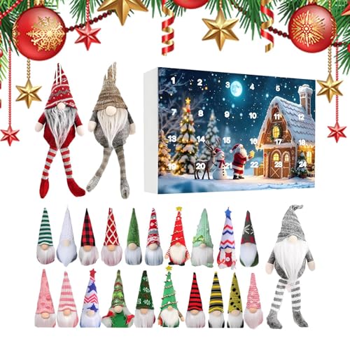 Adventskalender mit S | Weihnachtsdekoration aus Plüsch für | Kalender für 24 Tage Zwergpuppen für Tischdekoration Party Schreibtisch Tischdecke Winter Weihnachten Adventskalender mit S | Weihnachtsdekoration aus Plüsch für | Kalender für 24 Tage Zwergpuppen für Tischdekoration Party Schreibtisch Tischdecke Winter Weihnachten von Genérico