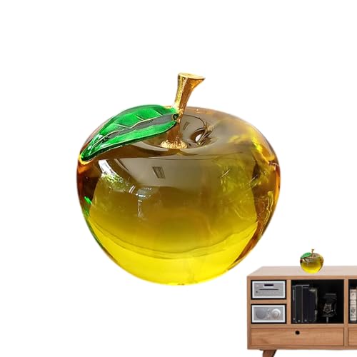Applee Crystal Dekoration – Christall-Statue | Hochzeitszentrum in Briefbeschwerer, Tischapfelfigur, Glasauto- , 6,9 cm (2,36 Zoll), glitzernde Obstskulptur von Genérico