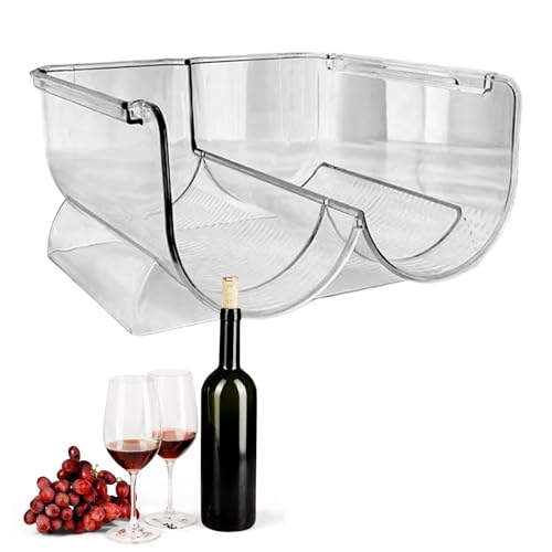 Arbeitsplatte für Weingitter, transparenter Wasserflaschenhalter | Tabletten für Weinflaschen Shatter Weinflaschen Weinregal Weinregal für Getränke von Genérico
