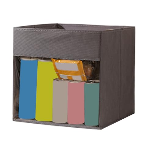 Aufbewahrungsbox, zusammenklappbar, aus Vliesstoff, platzsparend, für Bücher, Baumschulen, Schlafzimmer, Wohnzimmer, Garderobe, Schrank von Genérico