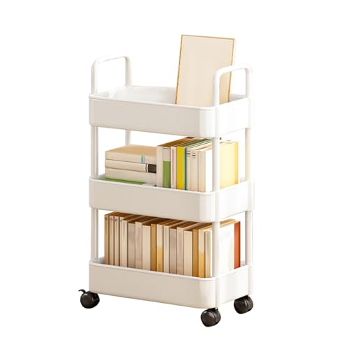 Aufbewahrungswagen mit Rädern, Organizer mit Rädern, Rollwagen | Nutzfahrwagen mit 3/4 Ebenen mit Griffen, geeignet für die Küche Aufbewahrungswagen mit Rädern, Organizer mit Rädern, Rollwagen | Nutzfahrwagen mit 3/4 Ebenen mit Griffen, geeignet für die Küche von Genérico