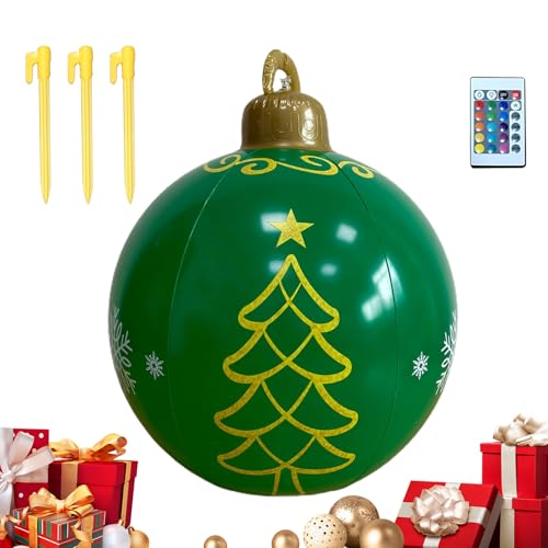 Aufblasbare Weihnachtsdekoration, 61 cm, Weihnachtskugel mit Licht für Garten und Terrasse, riesige Dekoration für Garten, Rasen, Pool, Eingang, Aufblasbare Weihnachtsdekoration, 61 cm, Weihnachtskugel mit Licht für Garten und Terrasse, riesige Dekoration für Garten, Rasen, Pool, Eingang, von Genérico