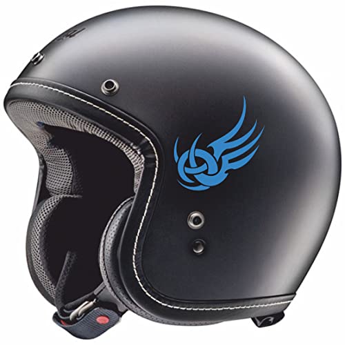 Aufkleber Tribal Helm Zubehör Motorrad Dekoration für Roller Helm (2 Stück) Vinyl Farbe wählbar Artikelnummer C0037(Blau) von Generico